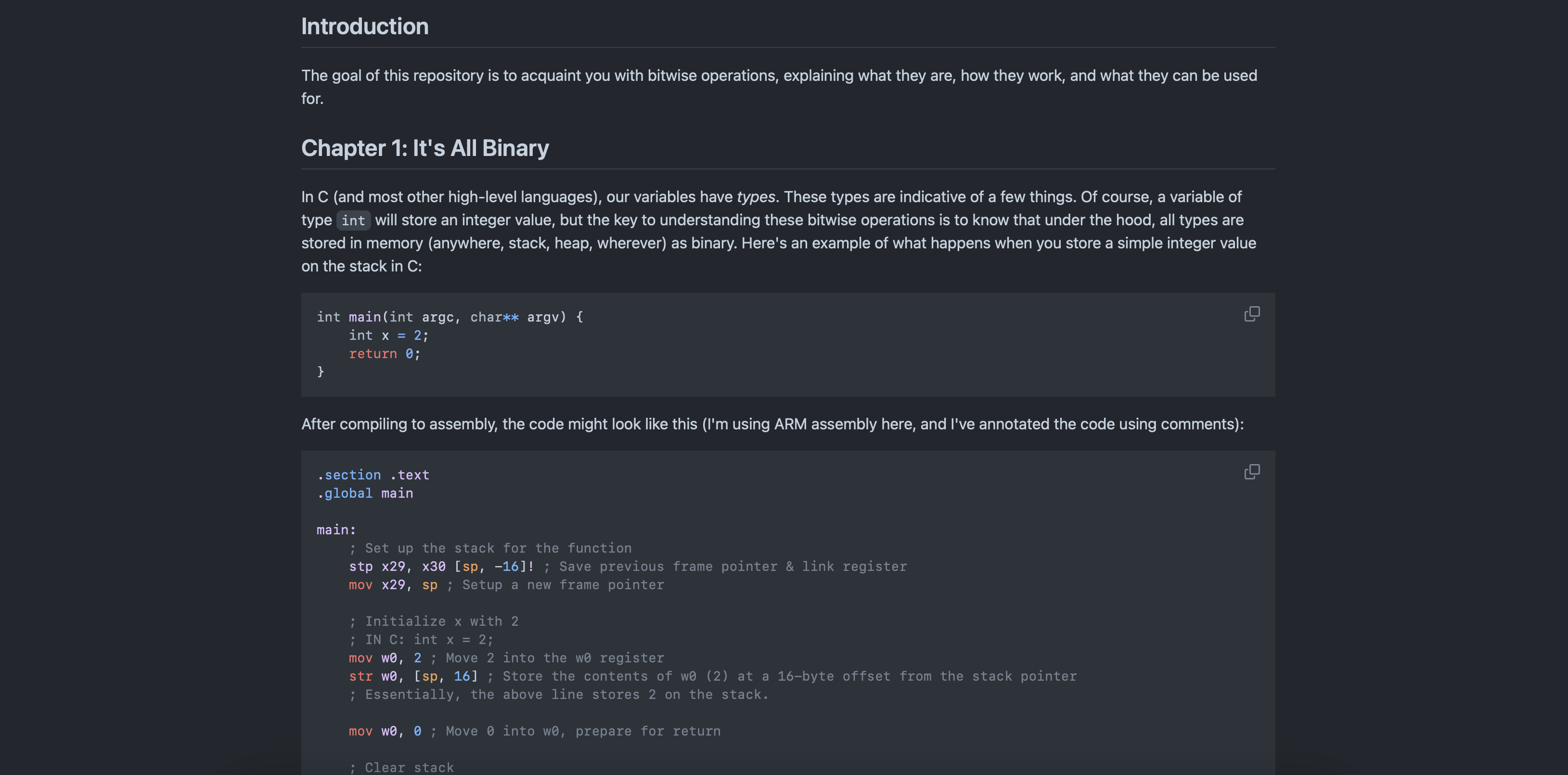 I wrote an article on bitwise operations