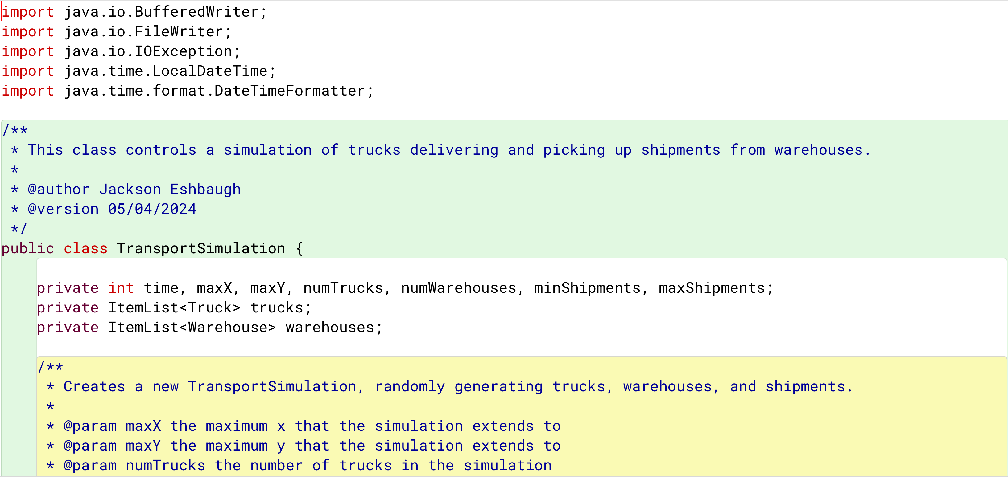 Transport Simulation